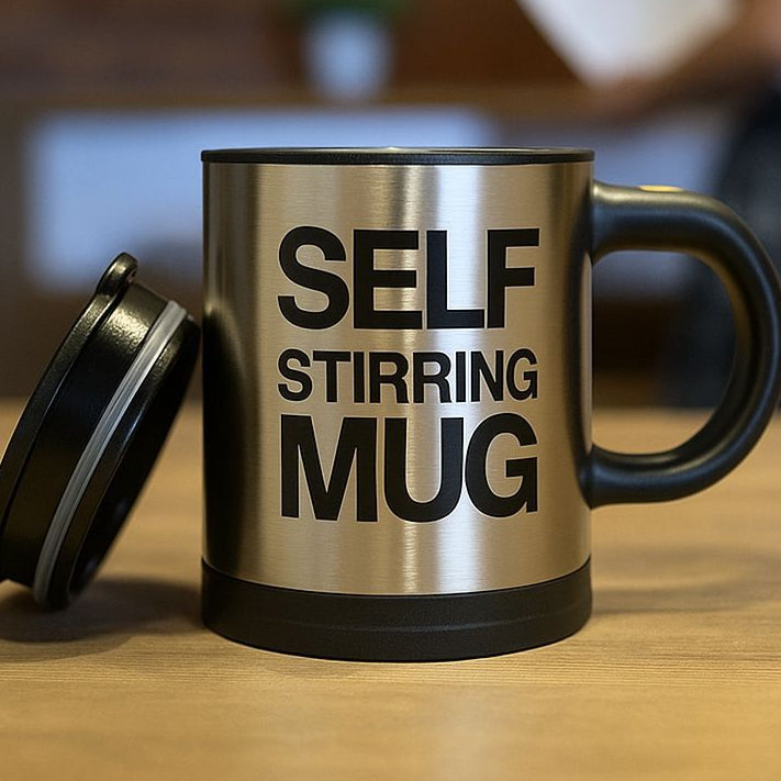 Taza autoagitable de acero inoxidable